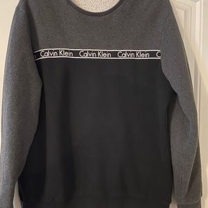 Men’s Calvin Klein Brand Black and Gray Pullover XL